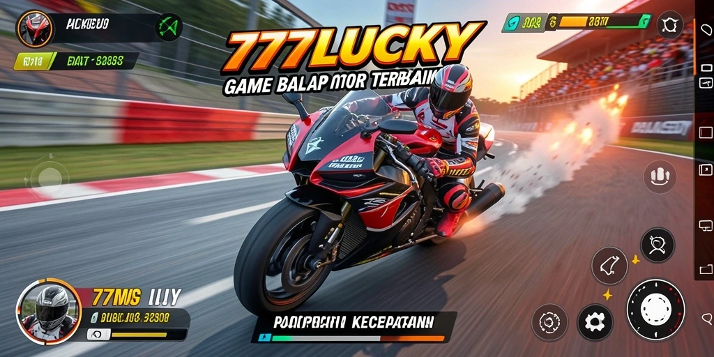 Gameplay balap motor intens dan seru di 777LUCKY.