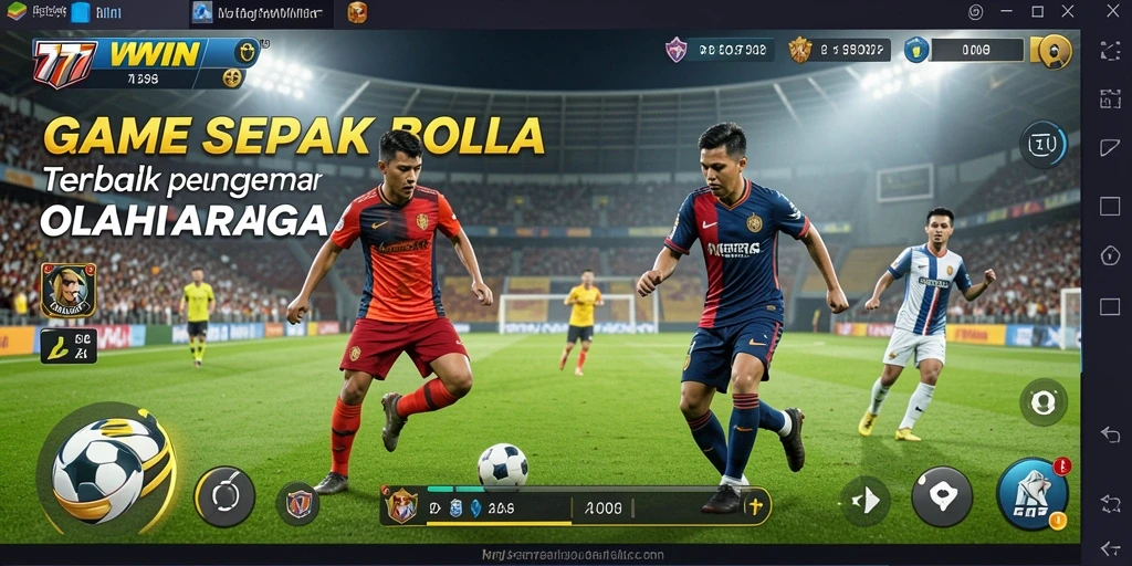 Tampilan gameplay 777WIN yang seru dalam pertandingan sepak bola.