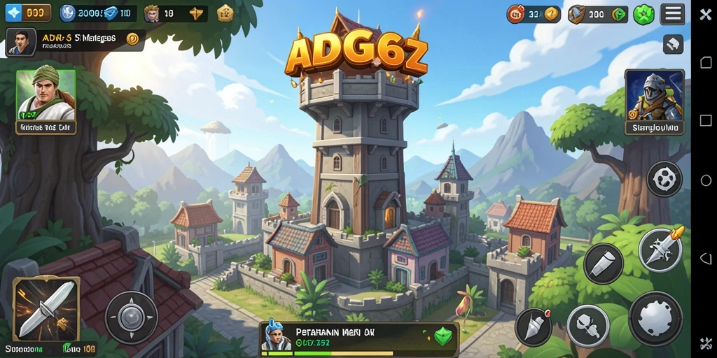 Gameplay seru Tower Defense di ADG62 dengan menara strategis.