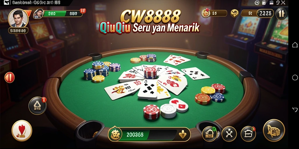 Screenshot menunjukkan momen seru permainan QiuQiu.