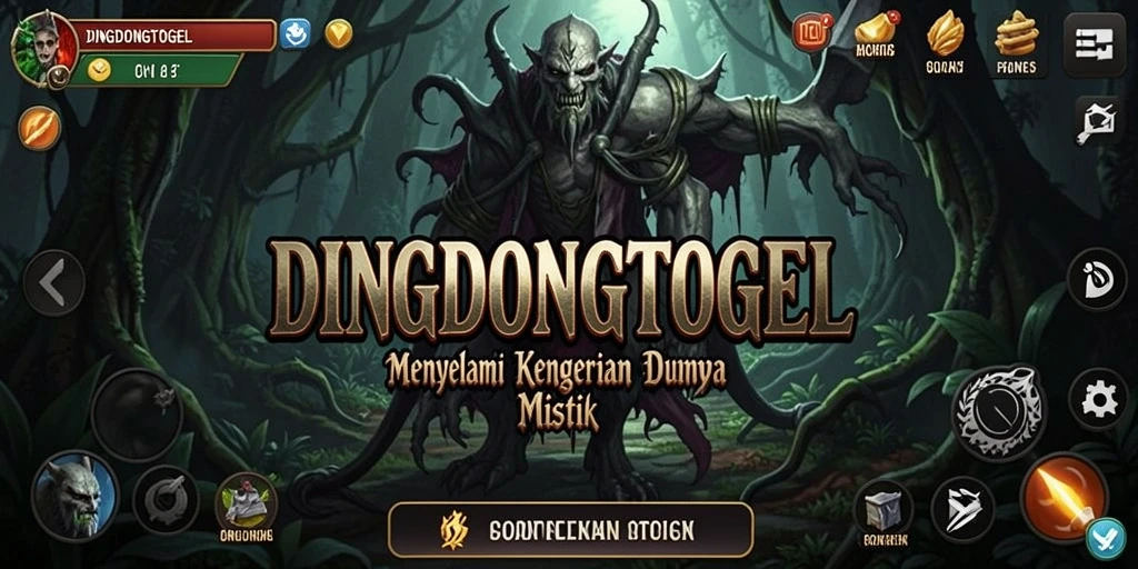 Tampilan gameplay menegangkan DINGDONGTOGEL dengan suasana kegelapan yang misterius.