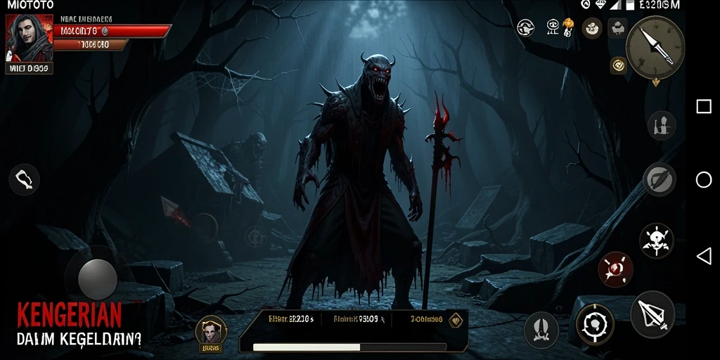 Tampilan menyeramkan dari gameplay MIOTOTO yang menegangkan.