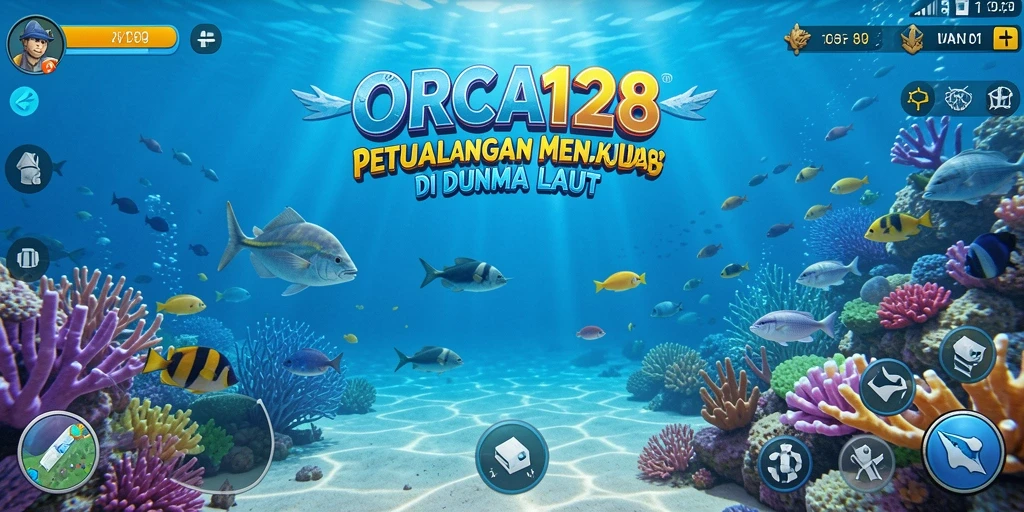 Tampilan gameplay menakjubkan dalam petualangan bawah laut.