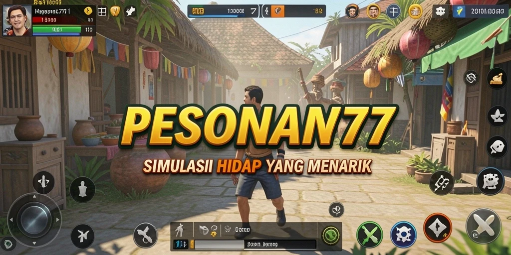 Tampilan gameplay PESONA77 yang menarik dengan interaksi karakter.