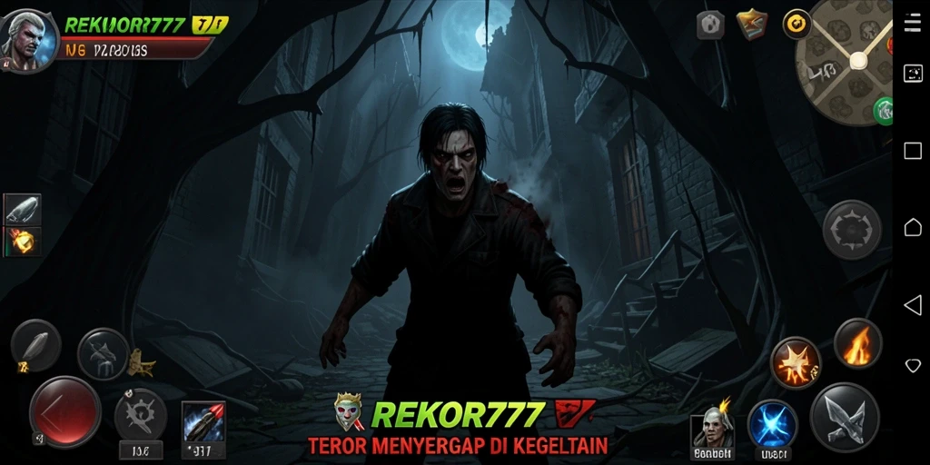 Screenshot utama menunjukkan gameplay horror yang mendebarkan.