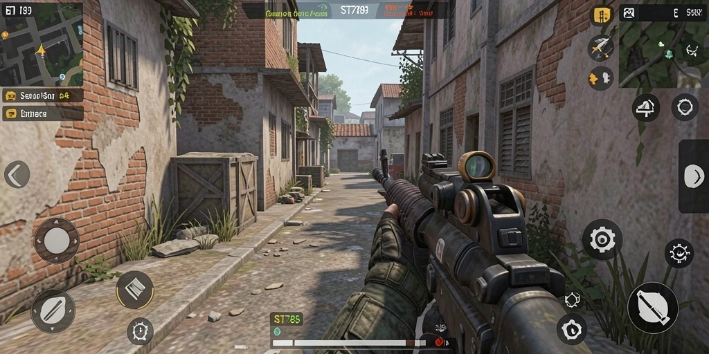 Screenshot gameplay ST789 yang menunjukkan aksi seru di battlefield.